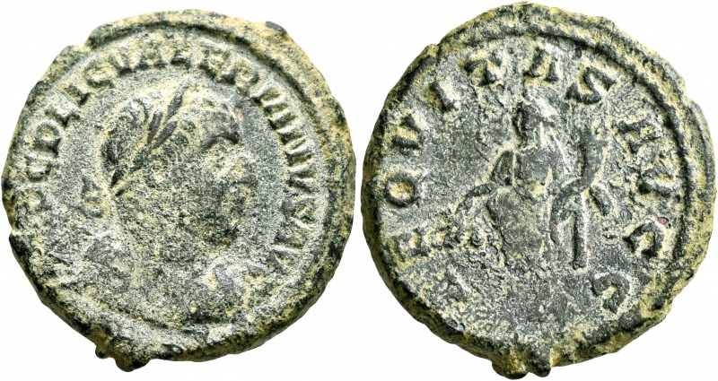 Valerian I, 253-260. As (Copper, 26 mm, 9.74 g, 11 h), Antiochia, 253-255. IMP C...