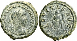Valerian I, 253-260. As (Copper, 26 mm, 9.74 g, 11 h), Antiochia, 253-255. IMP C P LIC VALERIANVS AVG Laureate, draped and cuirassed bust of Valerian ...