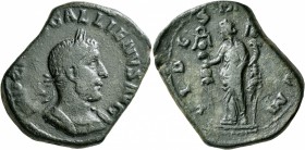 Gallienus, 253-268. Sestertius (Orichalcum, 32 mm, 21.31 g, 12 h), Rome, 253-254. IMP C [P LIC] GALLIENVS AVG Laureate and cuirassed bust of Gallienus...