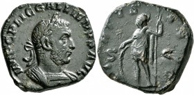 Gallienus, 253-268. Sestertius (Orichalcum, 28 mm, 21.77 g, 12 h), Rome, 253-254. IMP C P LIC GALLIENVS AVG Laureate and cuirassed bust of Gallienus t...
