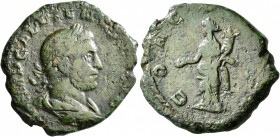 Gallienus, 253-268. As (Copper, 26 mm, 8.79 g, 7 h), Viminacium, 253-254. IMP GALLIENVS P AVG Laureate, draped and cuirassed bust of Gallienus to righ...
