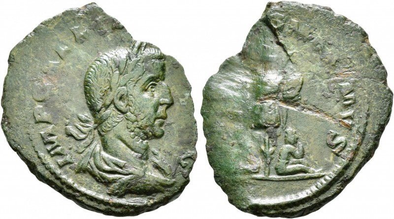 Gallienus, 253-268. As (Copper, 26 mm, 6.16 g, 12 h), Viminacium, 255-257. IMP G...