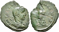 Gallienus, 253-268. As (Copper, 26 mm, 6.16 g, 12 h), Viminacium, 255-257. IMP GALLIE[NVS P F AV]G Laureate, draped and cuirassed bust of Gallienus to...