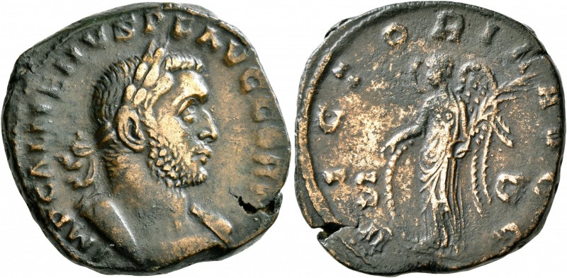 Gallienus, 253-268. Sestertius (Orichalcum, 29 mm, 17.76 g, 1 h), Rome, 256-257....