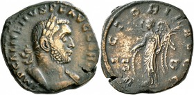 Gallienus, 253-268. Sestertius (Orichalcum, 29 mm, 17.76 g, 1 h), Rome, 256-257. IMP GALLIENVS P F AVG GERM Laureate and cuirassed bust of Gallienus t...
