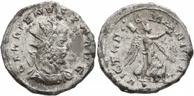 Gallienus, 253-268. Antoninianus (Billon, 21 mm, 4.49 g, 5 h), irregular mint, imitating Cologne, after 259. GALLIENVS P F AVG Radiate and cuirassed b...