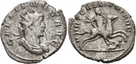 Gallienus, 253-268. Antoninianus (Billon, 23 mm, 4.24 g, 1 h), Mediolanum, 260-261. GALLIENVS AVG Radiate and cuirassed bust of Gallienus to right. Re...