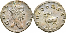 Gallienus, 253-268. Antoninianus (Bronze, 18 mm, 2.80 g, 5 h), Rome, 267-268. GALLIENVS AVG Radiate head of Gallienus to right. Rev. IOVI CONS AVG / ζ...