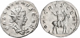 Valerian II, Caesar, 256-258. Antoninianus (Silver, 22 mm, 2.63 g, 7 h), Cologne, 257-258. VALERIANVS CAES Radiate and draped bust of Valerian II to r...