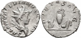 Saloninus, as Caesar, 258-260. Antoninianus (Silver, 20 mm, 3.15 g, 12 h), Cologne, 259-260. SALON VALERIANVS CAES Radiate and draped bust of Saloninu...
