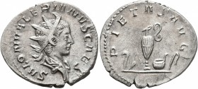 Saloninus, as Caesar, 258-260. Antoninianus (Silver, 23 mm, 3.15 g, 12 h), Cologne, 259-260. SALON VALERIANVS CAES Radiate and draped bust of Saloninu...