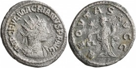 Macrianus, usurper, 260-261. Antoninianus (Billon, 20 mm, 3.72 g, 12 h), Samosata. IMP C FVL MACRIANVS P F AVG Radiate and cuirassed bust of Macrianus...