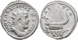 Postumus, Romano-Gallic Emperor, 260-269. Antoninianus (Silver, 22 mm, 3.00 g, 7 h), Cologne, 261. IMP C POSTVMVS•P•F•AVG Radiate, draped and cuirasse...
