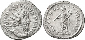 Postumus, Romano-Gallic Emperor, 260-269. Antoninianus (Billon, 22 mm, 3.91 g, 1 h), Cologne, 266. IMP C POSTVMVS P F AVG Radiate, draped and cuirasse...