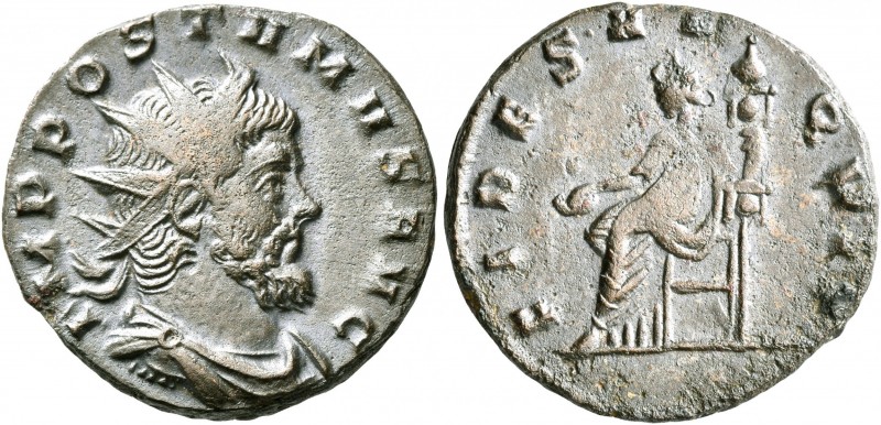 Postumus, Romano-Gallic Emperor, 260-269. Antoninianus (Bronze, 20 mm, 3.71 g, 1...