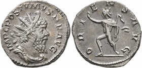 Postumus, Romano-Gallic Emperor, 260-269. Antoninianus (Billon, 20 mm, 3.32 g, 12 h), Cologne, 268. IMP C POSTVMVS P F AVG Radiate, draped and cuirass...