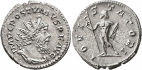 Postumus, Romano-Gallic Emperor, 260-269. Antoninianus (Billon, 21 mm, 3.51 g, 7 h), Cologne, 268. IMP C POSTVMVS P F AVG Radiate, draped and cuirasse...