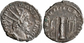 Postumus, Romano-Gallic Emperor, 260-269. Antoninianus (Billon, 20 mm, 3.22 g, 7 h), Cologne, early to mid 268. IMP C POSTVMVS P F AVG Radiate, draped...