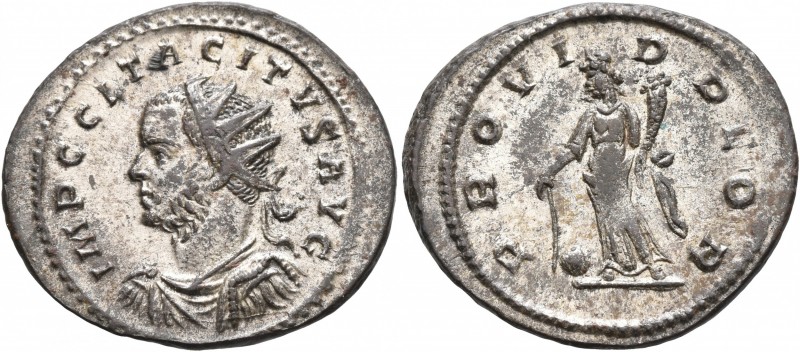 Tacitus, 275-276. Antoninianus (Silvered bronze, 24 mm, 4.21 g, 6 h), Lugdunum, ...