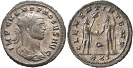 Probus, 276-282. Antoninianus (Silvered bronze, 21 mm, 3.86 g, 1 h), Cyzicus, 276. IMP C M AVR PROBVS AVG Radiate, draped and cuirassed bust of Probus...