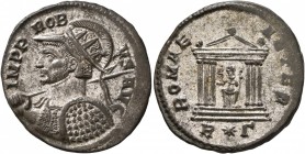 Probus, 276-282. Antoninianus (Silvered bronze, 23 mm, 3.75 g, 6 h), Rome, 278. IMP PROBVS AVG Radiate, helmeted and cuirassed bust of Probus to left,...