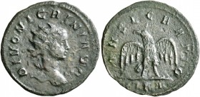 Divus Nigrinian, died circa 284. Antoninianus (Bronze, 22 mm, 2.56 g, 6 h), Rome. DIVO NIGRINIANO Radiate head of Divus Nigrinian to right. Rev. CONSE...