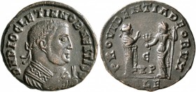 Diocletian, as Senior Augustus, 305-311/2. Follis (Bronze, 24 mm, 7.00 g, 11 h), Alexandria, 308-310. D N DIOCLETIANO BAEATISS Laureate and mantled bu...