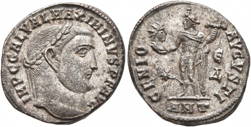 Maximinus II, 310-313. Follis (Silvered bronze, 21 mm, 5.13 g, 12 h), Antiochia,...