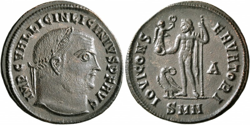 Licinius I, 308-324. Follis (Bronze, 22 mm, 3.52 g, 12 h), Nicomedia, circa 311....