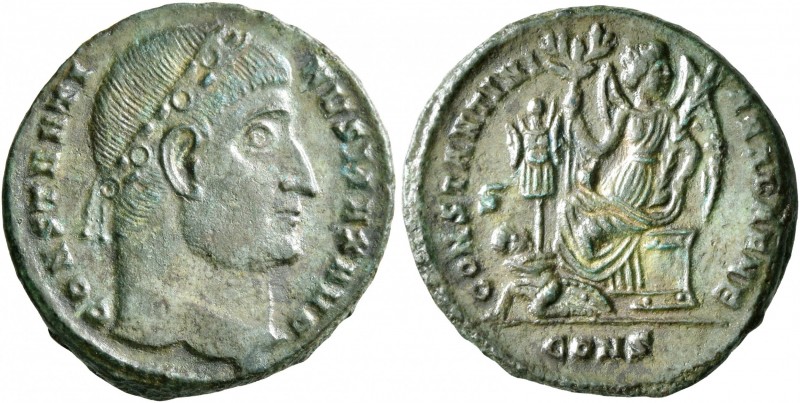 Constantine I, 307/310-337. Follis (Bronze, 19 mm, 3.34 g, 12 h), Constantinopol...