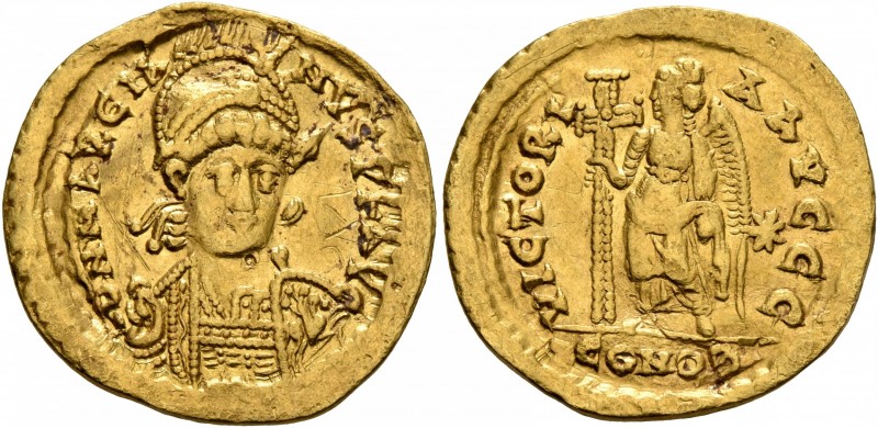 Marcian, 450-457. Solidus (Gold, 20 mm, 4.17 g, 6 h), Constantinopolis. D N MARC...