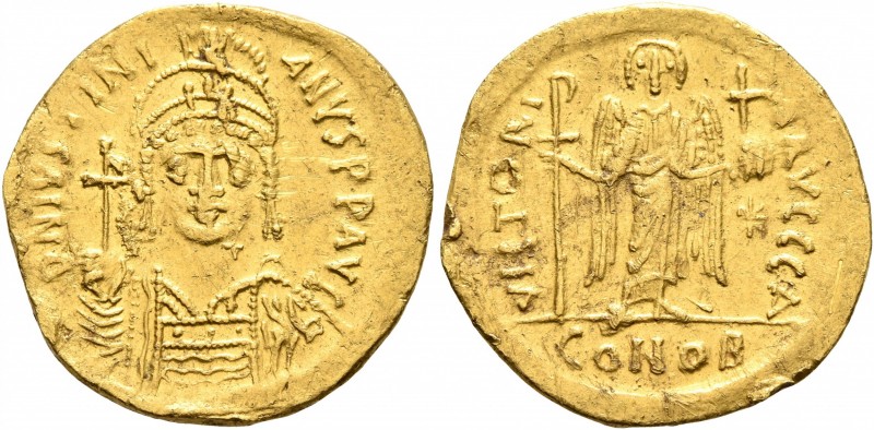 Justinian I, 527-565. Solidus (Gold, 20 mm, 4.46 g, 7 h), Constantinopolis, 545-...