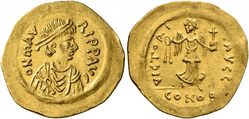 Maurice Tiberius, 582-602. Semissis (Gold, 19 mm, 2.21 g, 7 h), Constantinopolis...