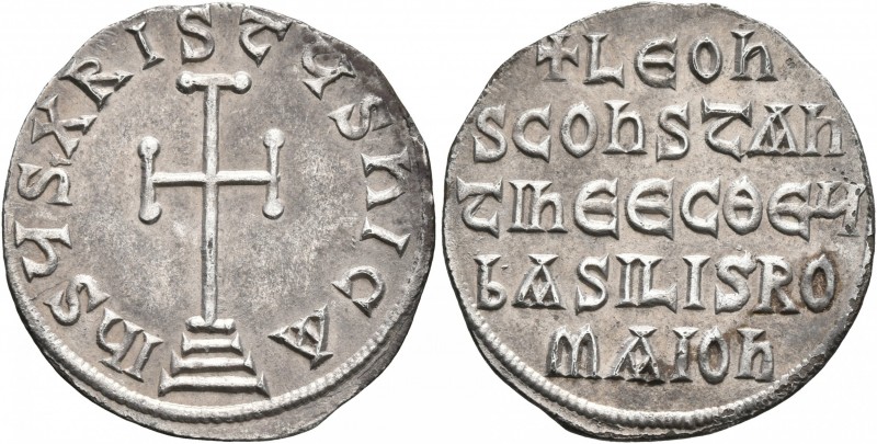 Leo V the Armenian, with Constantine, 813-820. Miliaresion (Subaeratus, 22 mm, 2...