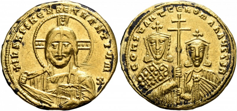 Constantine VII Porphyrogenitus, with Romanus II, 913-959. Solidus (Subaeratus, ...