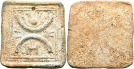 SYRIA. Uncertain. Circa 2nd century BC to 2nd century AD. Weight of 1/2 Mina (Hemimnaion) (Lead, 80x84 mm, 368.51 g). H - H - H Two stylized crossed c...