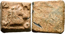 SYRIA. Northern Syria. Circa 3rd-1st centuries BC. Weight of 1 Mina (Lead, 55x58 mm, 437.00 g). Δ-H/M-O Head of a horse to right. Rev. Blank. Apparent...