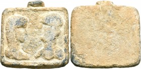 LEVANTINE REGION. Uncertain. 1st-3rd centuries. Weight of 1 Libra (Lead, 55x60 mm, 305.42 g). Female imperial bust, on the left, facing male imperial ...