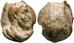 ROMAN. Seal (Lead, 14 mm, 3.64 g), circa second half 3rd century. Bare-headed and draped bust to right. Rev. Blank. Unpublished in the standard refere...