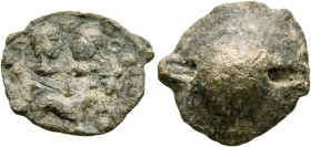 ROMAN. Constantine I (?), 307-337. Seal (Lead, 15 mm, 3.00 g). ...D-N... (?) Draped and bare-headed bust of a Caesar facing to the right, confronting ...