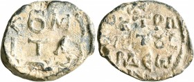 Komitas, metropolitan bishop of Sardes, 7th-8th centuries. Seal (Lead, 24 mm, 7.33 g, 12 h). KOM/ITA in two lines. Rev. +[MH]TPΠ/OΛ[I]T૪ C/[A]PΔЄⲰ/N i...