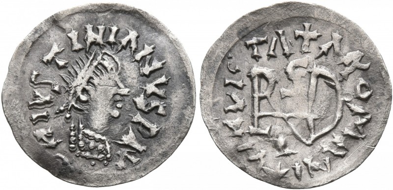 GEPIDS. Uncertain king, 454-552. 1/4 Siliqua (Silver, 15 mm, 0.62 g, 6 h), imita...