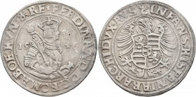 AUSTRIA. Holy Roman Empire. Ferdinand I, 1526-1564. Taler (Silver, 40 mm, 28.64 g, 4 h), Hall, 1546. FERDINAND:D G•ROMA BOE:HVN:RE Crowned and armored...