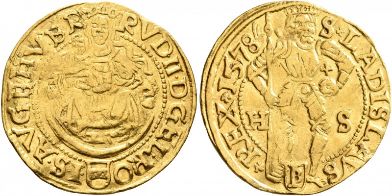 AUSTRIA. Holy Roman Empire. Rudolf II, Emperor, 1576-1611. Ducat (Gold, 22 mm, 3...