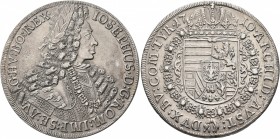 AUSTRIA. Holy Roman Empire. Josef I, Emperor, 1705-1711. Taler (Silver, 42 mm, 28.57 g, 12 h), Hall, 1710. IOSEPHUS•D:G:ROM:IMP:SE:AV G:HV:BO:REX Laur...