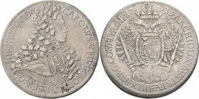 AUSTRIA. Holy Roman Empire. Karl VI, Emperor, 1711-1740. Taler (Silver, 43 mm, 28.33 g, 12 h), Hall, 1713. CAROLVS•VI•D:G:ROM:IMP:SE:A:G:HIS:HV:BO:REX...