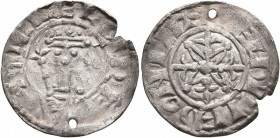 BRITISH, Norman. William II Rufus, 1087-1100. Penny (Silver, 19 mm, 1.12 g, 6 h), 'Cross fleury on piles'-type, uncertain moneyer. Lundene (London), s...