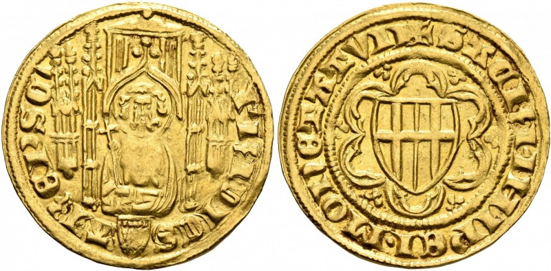 GERMANY. Köln (Erzbistum). Friedrich III von Saarwerden, 1371-1414. Gulden (Gold...