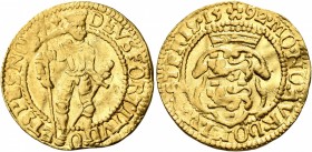 LOW COUNTRIES. Verenigde Nederlanden (United Netherlands). 1581-1795. Ducat (Gold, 22 mm, 3.51 g, 6 h), Hungarian type. Westfriesland, 1592. DEVS FORT...