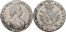 LOW COUNTRIES. Oostenrijkse Nederlanden (Austrian Netherlands). Maria Theresia, 1740-1780. 1/2 Ducaton (Silver, 33 mm, 16.53 g, 6 h), Antwerp, 1750. M...